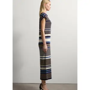 Φόρεμα μακρύ με lurex γυναικείο Stefanel image-3