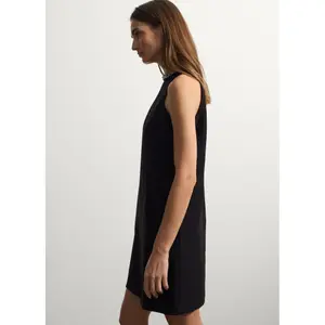 Kurzes Kleid mit Rundhalsausschnitt und Strassdetails Damen Stefanel image-2