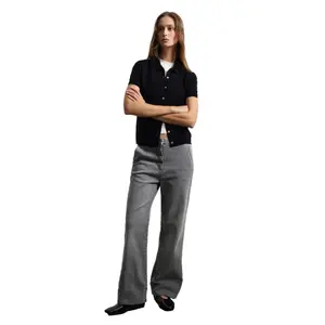 Jeans wide leg poches passepoilées femme Stefanel