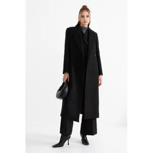 Langer Wollmantel Damen Stefanel image-3