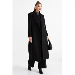 Langer Wollmantel Damen Stefanel image-4
