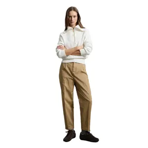 Classic Fit Cotton Blend Trousers Women Stefanel image-0