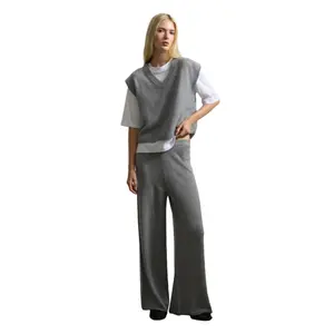 Women's Pure Wool Trousers Stefanel Regular Fit image-0