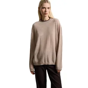 Pullover mit Rundhalsausschnitt oversized aus reiner Wolle für Damen Stefanel image-0