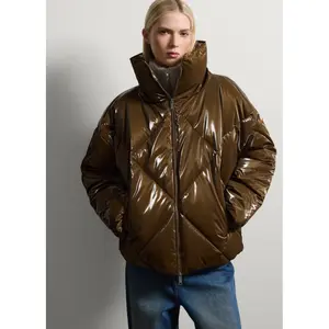 Kurze gesteppte Daunenjacke Damen Stefanel image-2