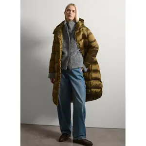 Lange gesteppte Daunenjacke mit Kapuze für Frauen Stefanel image-2