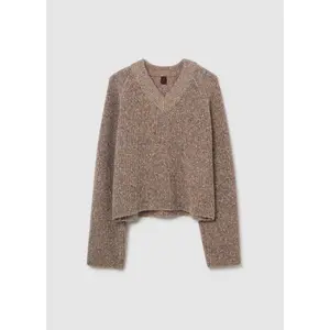 Pull Oversize V-Ausschnitt Damen Stefanel image-1
