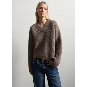 Pull Oversize V-Ausschnitt Damen Stefanel image-2
