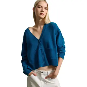 Women's Buttoned Pure Wool Cardigan Stefanel image-0