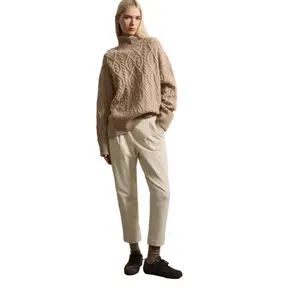 Pantaloni a zampa in cotone elasticizzato donna Stefanel image-0