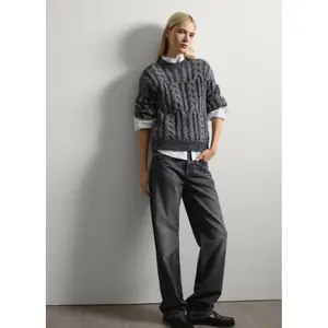 Damen Pulli mit Zopfstrick Rundhals Stefanel image-2