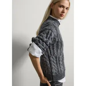 Damen Pulli mit Zopfstrick Rundhals Stefanel image-3