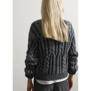 Damen Pulli mit Zopfstrick Rundhals Stefanel image-4