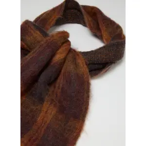 Women's Checked Wool and Mohair Scarf Stefanel image-0