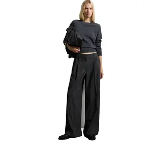 Women's Stretchy Knit Casual Trousers Stefanel image-0
