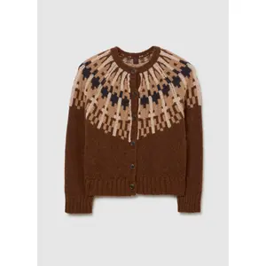 Rundhals-Cardigan aus Alpaka Damen Stefanel image-1