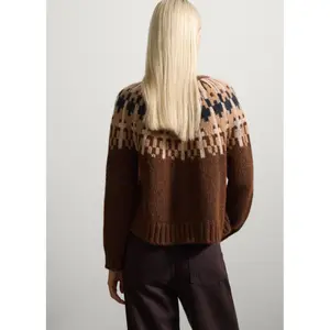 Rundhals-Cardigan aus Alpaka Damen Stefanel image-3