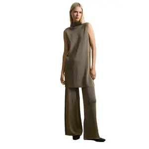 Damenweiter Rippstrickhose mit Lurex Stefanel image-0