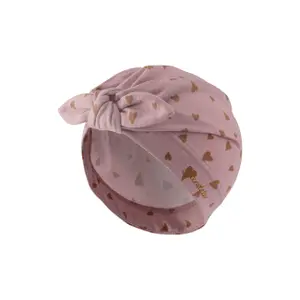 Baby girl heart print knotted bonnet Sterntaler image-0