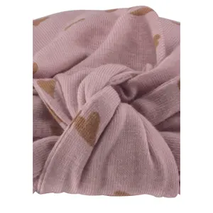 Baby girl heart print knotted bonnet Sterntaler image-3