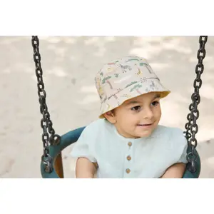 Reversible hat for baby boy Sterntaler Safari image-3