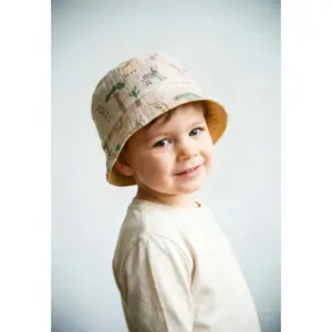 Reversible hat for baby boy Sterntaler Safari image-2