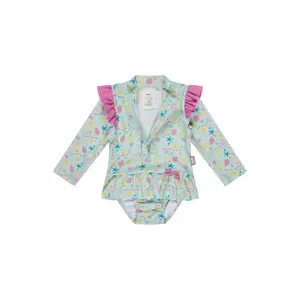 Eén stuk badpak met lange mouwen en schelpenpatroon voor babymeisjes Sterntaler image-2