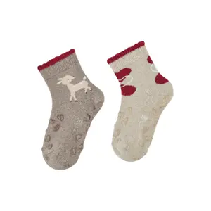 Baby girl socks Sterntaler ABS Crawling Fawn (x2) image-0