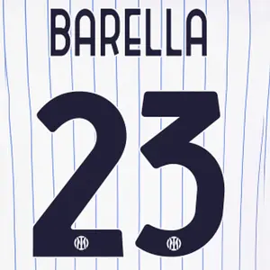 Flocage Auswärts Inter Mailand Serie A BARELLA #23 2026/27