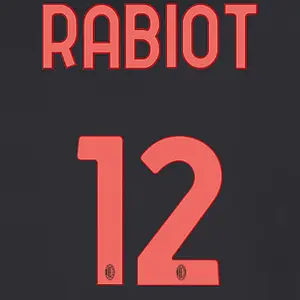 Flocage Third Milan AC Serie A RABIOT #12 2026/27
