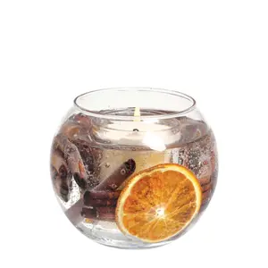 Svíčka ve tvaru poháru s vůní skořice a pomeranče Stoneglow Candles Seasonal Collection - Natural Wax Gel Fishbowl image-0