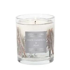 Vaso de cera de cachemira y pera Stoneglow Candles Seasonal Collection - Natural Wax Gel Vase image-0