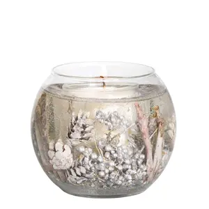 Kerze Kaschmir weiß und Birne Stoneglow Candles Seasonal Collection - Natural Wax Gel Fishbowl image-0