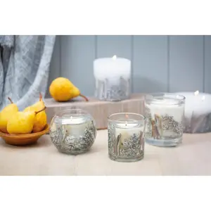Kerze Kaschmir weiß und Birne Stoneglow Candles Seasonal Collection - Natural Wax Gel Tumbler image-2