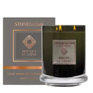 Vícezápalová svíčka Stoneglow Candles Metallique - Whisky et Chene image-0