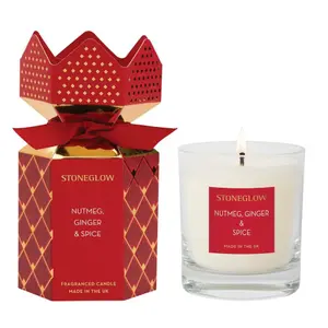 Taza de cera de nuez moscada, jengibre y especias Stoneglow Candles Seasonal Collection image-0