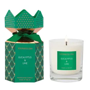 Tazza di cera all'eucalipto e al lime Stoneglow Candles Seasonal Collection image-0