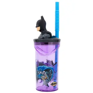 Strohhalmglas mit 3d-Figur Stor Batman image-1
