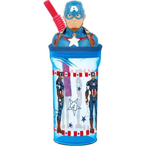 Glass straw figure avengers captain america Stor image-0