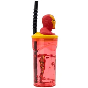 Figurine glass straw avengers iron man Stor image-1