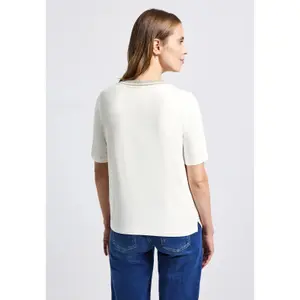 T-Shirt mit Rippdetail für Frauen Street One image-1