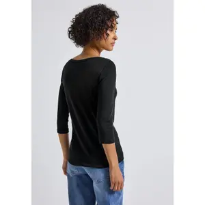 Damen 3/4-Ärmel T-Shirt mit Knopf Street One Basic image-3