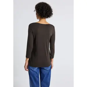 Damen 3/4-Ärmel T-Shirt mit Knopf Street One Basic image-3