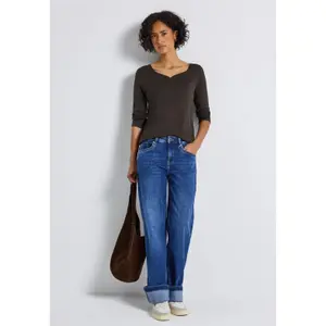 Damen 3/4-Ärmel T-Shirt mit Knopf Street One Basic image-2