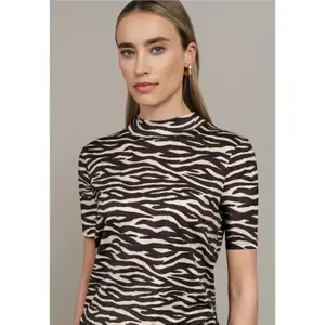 T-shirt com estampado de zebra para mulher Street One image-3