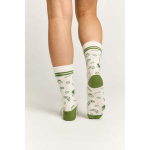 Football Socks Strom Breakfast Pattern Green image-2