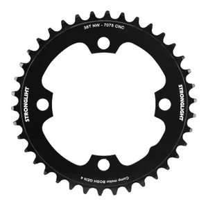 Kedjedrev - e-cykel 4 grenar alu Stronglight Shimano E-Steps Mono 7075 (Pour E-Steps 6100 -7000 - 8000) Technologie Narrow Wide