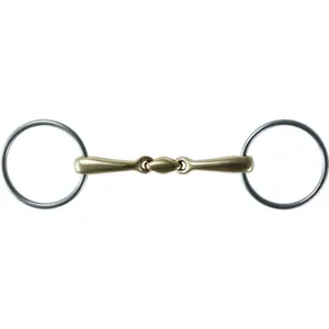 Double Broken Mouth Bit for Horses with Rings Stübben image-0