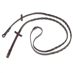 Braided leather horse reins Stübben