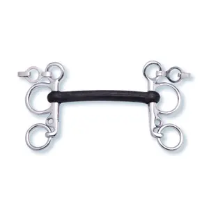 Pelham para cavalo em borracha e inflexível Stübben